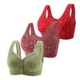 thumbnail image 1 of WILLBEST Brasier Transparente Mujer Sujetador De Yoga Para Mujer, Con Hebilla Frontal Y Borde De Encaje, Sin Aro De Acero, Ajuste Sin Costuras, Talla Grande 1085, 1 of 3