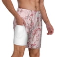 thumbnail image 3 of Balery Orchids Flowers Mens Swim Trunks Swim Shorts for Men Quick Dry Inseam Beach Shorts with Compression Liner Pocket-XX-Large, 3 of 9