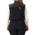thumbnail image 3 of Unique Bargains Women's Plus Size Denim Sleeveless Chest Pockets Vests Jacket 3X Black, 3 of 6
