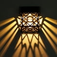 thumbnail image 4 of Billuyoard Luz solar al aire libre IP65 Impermeable Jardín Parque Patio Porche Calzada Patio Pasarela Calle Cerca Lámpara de paisaje Iluminación y accesorios Redondo Billuyoard HA073065-01, 4 of 6