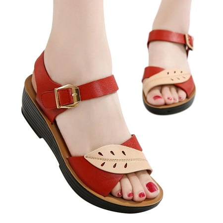 

Youmylove Women Sandals Ladies Sandals Flat Moccasins Leaf Pattern Sandals Cutout Soft Sole Ladies Sandals Open Toe Flat Sandals Zapatos De Mujer