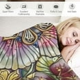 thumbnail image 3 of PIKWEEK Floral Throw Blanket, Vibrant Color Boho Flowers Blossom Cozy Decor Throws for Sofa Bed Couch Chair or Dorm, 3 of 6