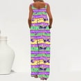 thumbnail image 6 of Feancey Sales Today Womens Mardi Gras Party Jumpsuits Carnival Themed Sequin Printed Bib Overalls Sleevelss Shoulder Strap Wide Leg Rompers Parade Jumpsuit with Pockets Multicolor L, 6 of 8
