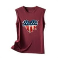 thumbnail image 3 of 4th of July Tank Tops For Women Summer American Flag Graphic Patriotic Sexy Crop Tops Crewneck Sleeveless Vest Shirt, 3 of 6