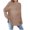 Khaki, variant on Women Maternity Tops Solid Long Sleeve Crew Neck Ribbed Sweater Top with Side Buttons