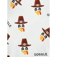 thumbnail image 6 of TSEXIEFOOFU Baby Boys Girls Thanksgiving Romper, Long Sleeve Crew Neck Letters Turkey Print Bodysuit, 6 of 9