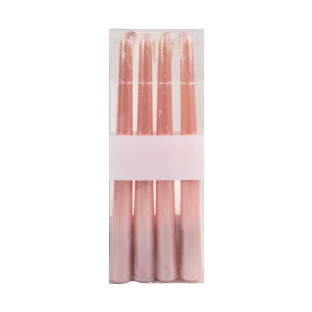 Chandelles Rouges Effilées 4 Pcs/boîte Filet Rouge Restaurant Placage Fil Chandelle, Chandelles à Tige de 25 cm pour Décoration de Mariage Romantique, Cire pour Chandelles