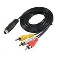 thumbnail image 1 of 1.5M 4.9ft 3 Male to 4 Pin S-Video Male TV PC Conversion Cable,1 x S-Video to 3 Cable, 1 of 8