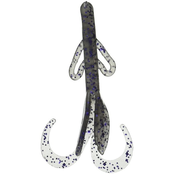 Zoom Fishing Lures 042010-SP Baby Brush Hog 4 Inch Trailer 4 Inch 12 Pack Smoke Purple