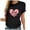 Black, variant on Fesfesfes Womens Spring Tops Women's Fashion Printed Round Neck Short Sleeve T-shirt Blouse Loose Tops Womens T Shirts Graphic 10(XL)
