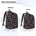 thumbnail image 4 of Balery Colorful Mushrooms in Doodle Style Vintage Canvas Backpack for Men and Women - Large Capacity, Durable Travel Laptop Bag for School, Work, Hiking, and Outdoor Activities, 4 of 7