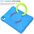 thumbnail image 4 of Kids Case for iPad 10th Gen 10.9 inch 2022, Ring Multi-Functional Grip Stand Shockproof Full-Body Rugged Protective Hybrid Case Cover for iPad 10th Generation,Blue + Green, 4 of 7