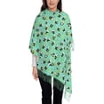 thumbnail image 4 of Cauagu Alphabet And Panda Print Women Wrap Shawl tassels Scarves Retro Scarf 77.6"X28.3", 4 of 8