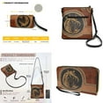 thumbnail image 5 of ZUXONGSY Abstract Horse Print Stylish Crossbody Hobo Purse & Wallet Set for Women, PU Leather Satchel with Adjustable Strap for Travel & Daily Use, 5 of 5