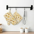 thumbnail image 6 of Honeii Honey Honeycomb patten Oven Mitts and Pot Holders Sets, Baker Oven Mitts, Mittens for Kitchen Decor, Baking Lover over Gloves Gifts, 6 of 7