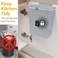 thumbnail image 6 of LQQBOX 2.4 Gallon Kitchen Compost Bin for Counter Top or Under Sink, Hanging Small Trash Can with Lid for Cupboard/Bathroom/Bedroom/Office/Camping, Mountable Indoor Compost Bucket, Gray, 6 of 7