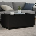 thumbnail image 1 of vidaXL Coffee Table with LED Lights Black 90x50x40 cm, 1 of 5