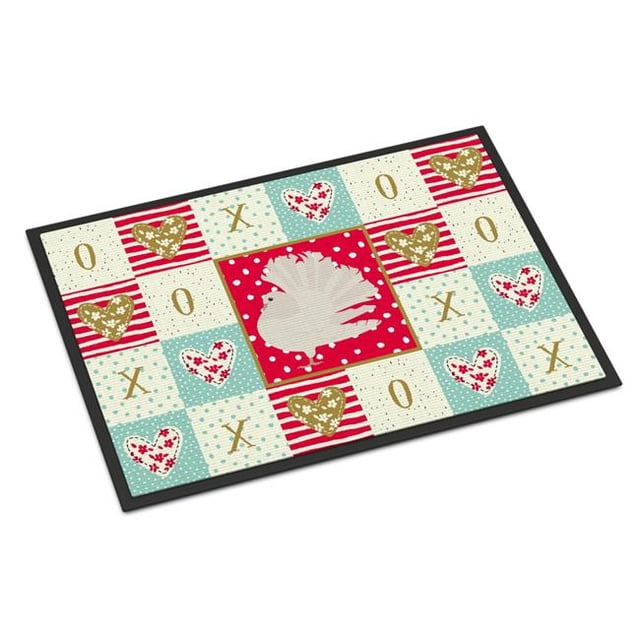 Carolines Treasures CK5377MAT Tapis d'Intérieur Ou d'Extérieur 18 x 27 Po à Queue Fantail Argent