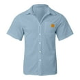 thumbnail image 4 of Vividxx Men's Shirts Casual Corduroy Short Sleeve Shirt With Leather Patch Pocket Fashion, 4 of 6