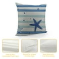 thumbnail image 4 of COMIO Throw Pillow Cover Starfish Beach Navy Blue Stripes Teal Summer Coastal Lumbar Pillow Nautical Hawaii Style Pillowcase Decor Cushion Covers Rectangle Both Sides Print for Home Sofa, 4 of 5