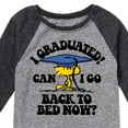 thumbnail image 3 of Peanuts - Woodstock - I Graduated! Can I Go Back to Bed Now? - Toddler & Youth Raglan Graphic T-Shirt, 3 of 6