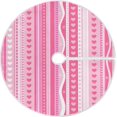 thumbnail image 1 of FMSHPON Valentine's Day Hearts Stripe Xmas Christmas Tree Skirt Stand Mat for Holiday Party Decoration Indoor Outdoor 48 inches, 1 of 6