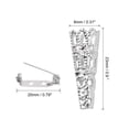 thumbnail image 2 of Uxcell 23mm Corsage Decorative Holder Brooch Pin Vase Pocket Boutonnieres Holder with Bar Pins Light Silver 6 Pack, 2 of 5