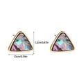 thumbnail image 4 of Xihbxyly Pendientes de Abulón Coloridos, Joyería con Diseño Triangular, Accesorios de Aleación Llamativos, Elegancia de Moda, Regalo para Fiesta, Boda, Compromiso, Imprescindible para Una Salida Noct, 4 of 7
