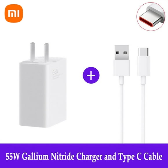 Xiaomi 55W GaN Fast Charger & Type-C Charging Cable MINI Quick Charger GaN Technology Safe