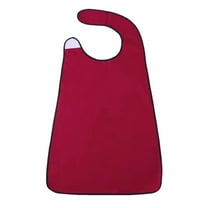 WEGFTDUOP Adult Bib for Eating, Unisex Washable Clothing Protector 75×45 cm, Adjustable Hook-and-Loop Closure, Lightweight Cotton, Black/Red/Coffee/Wine/Green/Pink/Blue