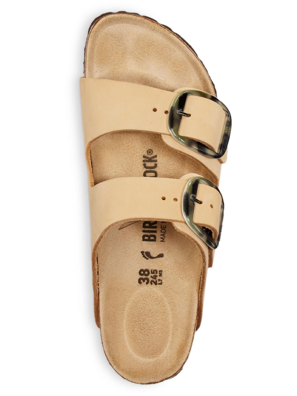 Birkenstock Womens Arizona Big Buckle Nubuck Slip On Slide Sandals