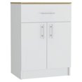 thumbnail image 1 of Atlin Designs Wood Pantry Cabinet with Counter Top in White/Light Oak, 1 of 13