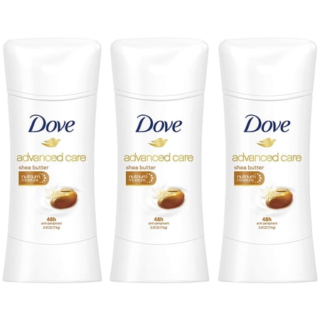 Pack of (3) Dove Advanced Care Antiperspirant Deodorant  Shea Butter 2.60 Ounce