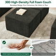 thumbnail image 2 of BEHOST 130" U-Shaped Modular Sectional Sofa, 6-Piece Cloud Couch with 2 Movable Ottomans, Extra Deep Seat Chenille Sleeper Sofa, Flexible Oversized Modern Sofa Set for Living Room, Chenille Black, 2 of 10