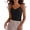 Black, variant on hoksml Women's Ribbed V-Neck Camisole with Scalloped Lace Trim Adjustable Spaghetti Straps Slim Fit Casual Cami Tops