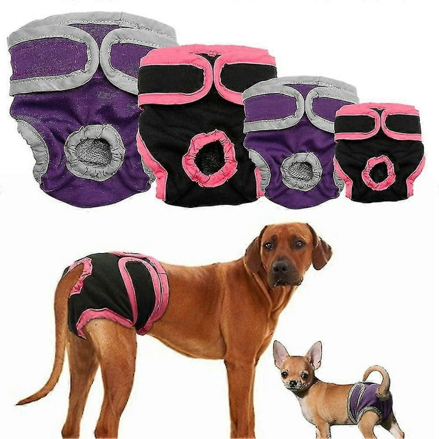 Washable Female Dog Diapers, Reusable Doggie Diaper Wraps For Female Dogs, Super-absorbent And Comfortable