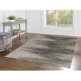 thumbnail image 3 of Linon Evolution Trellis Zigzag Power Loomed Polyester 5'x7'6" Rug in Gray, 3 of 5