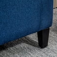 thumbnail image 6 of Storage Ottoman, Linen Upholstered Storage Bench with Lift Top and Button Tufted for Living Room, Dark Blue, 6 of 18
