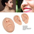 thumbnail image 3 of HUGFEGWE Silicone Ear Model Ear Nose Mouth Body Part Kit 3D Display Prop Teaching Tool for Piercing Practice (Medium Skin Color) CJ25311-12437, 3 of 9