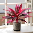 thumbnail image 4 of 1PCS Artificial Dracaena Fake Plants for Bedroom Decorations for Living Room Decor Ative Plants Fake Potted Plants Adornos para Sala Home Decor(Fuchsia), 4 of 10