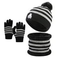 thumbnail image 2 of Kids Winter Hats Girls Gloves and Neck Warmer Set, Knitted Lined Beanies Cap for 2-8 Years Girls Boys, 2 of 6