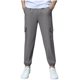 thumbnail image 2 of Pantalones largos para niño grande, pantalones multibolsillos, pantalones deportivos hasta el tobillo de color liso para niño, pantalones con cintura elástica, pantalones de algodón para niño, 2 of 7