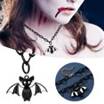 thumbnail image 2 of Collar de Halloween para hombre y mujer, collar negro bruja fantasma retro gótico clásico divertido y delicado, 2 of 8