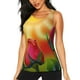 thumbnail image 1 of Balery Rose Psychedelic Camiseta sin mangas estampada ligera para mujer, tops de entrenamiento sin mangas, camisetas de yoga transpirables de secado rápido.-Small, 1 of 7