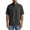 Black, variant on JTieacloth Men's T-Shirts Casual Button Down Stand Collar Short Sleeved Shirt T Shirt(Black,L)