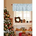 thumbnail image 3 of Curtain Valance for Windows Christmas Winter Snowflakes Seamless Blue Kitchen Valances Rod Pocket Short Curtains,Teal White Snowflake Window Treatment Panel for Living Room Bathroom Bedroom 42x12in, 3 of 7