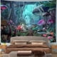 thumbnail image 1 of Tapiz psicodélico Tríptico colgante Bosque Setas coloridas, Tela estampada rectangular Art Deco Sala de estar Dormitorio (150x200cm) Zefei Wu  9024735029502, 1 of 4