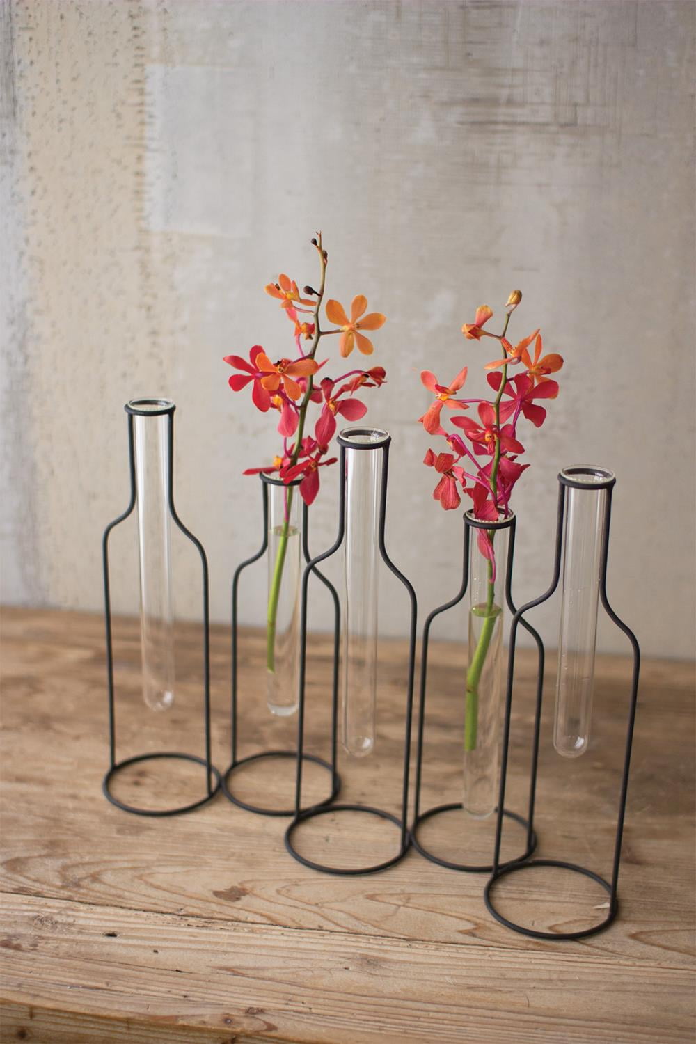 Kalalou Five Wire Bottle Bud Vases CVY1103