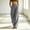 Gray women linen pants with pockets a1, variant on Women's Cotton Linen Wide Leg High Waisted Pants with Pockets Casual Solid Loose Long Cargo Trousers for Beach Work Summer Lounge Travel Yoga Workout Clothes, Gray S