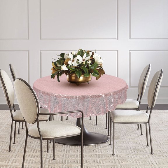 FOMIYES Rose Plated Gold Glitter Tablecloth for Home Party Decorative Multi Function Cover